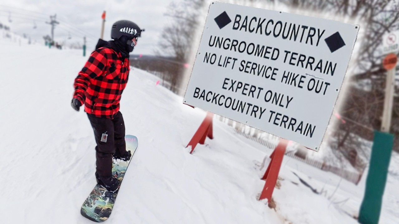 Snowboarding Backcountry in Michigan at Caberfea Peaks
