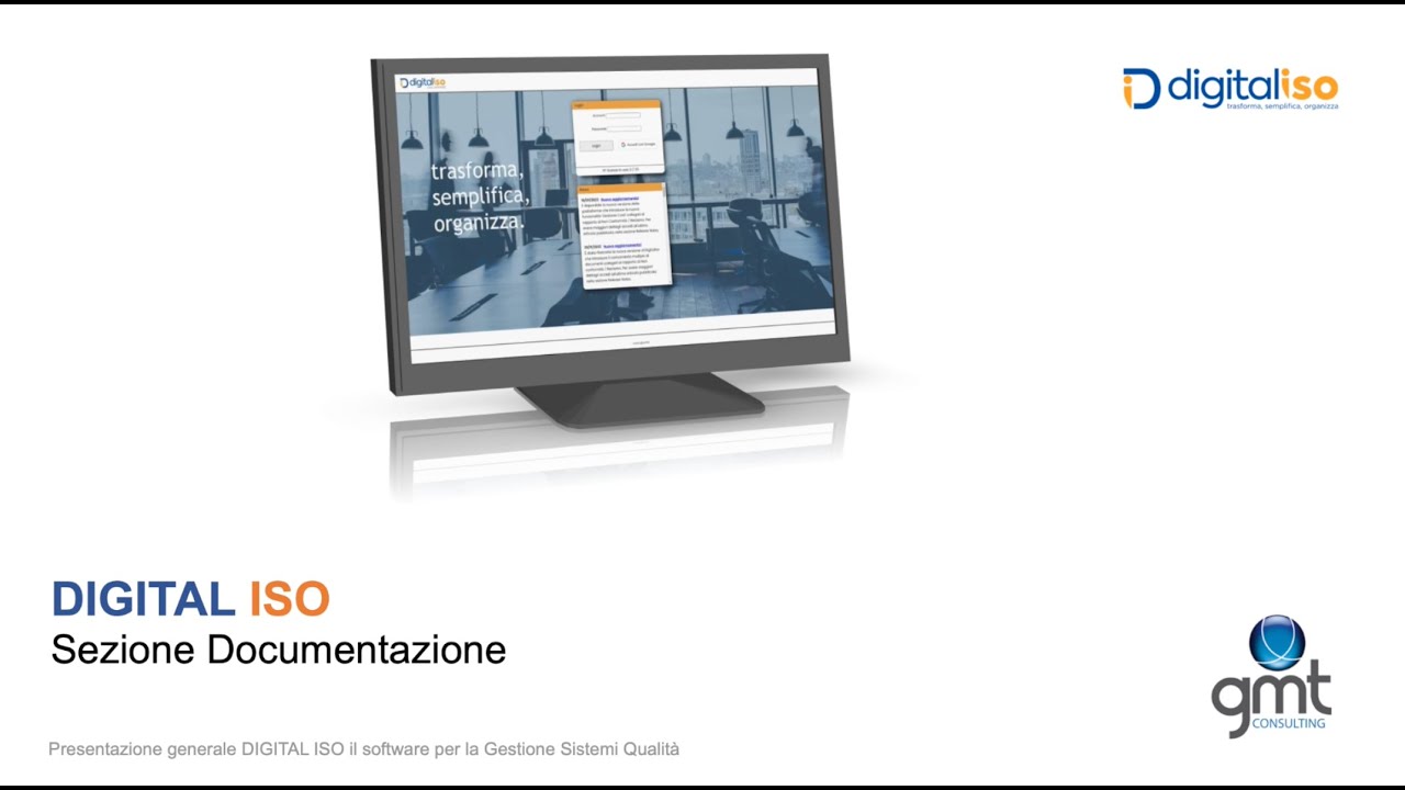 Demo 2) Software di Gestione Sistemi Qualit&agrave; Digital ISO  SaaS  - Sezione Documentazione