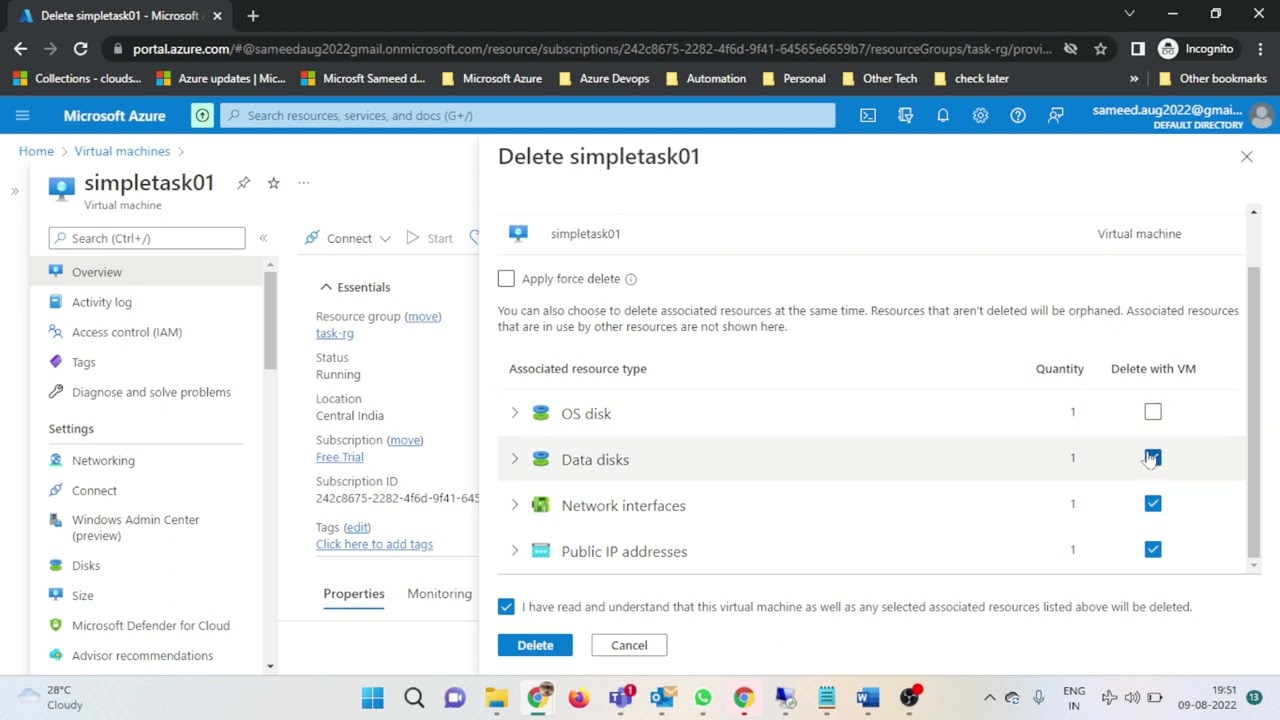 Creating Azure VM from existing OS disk