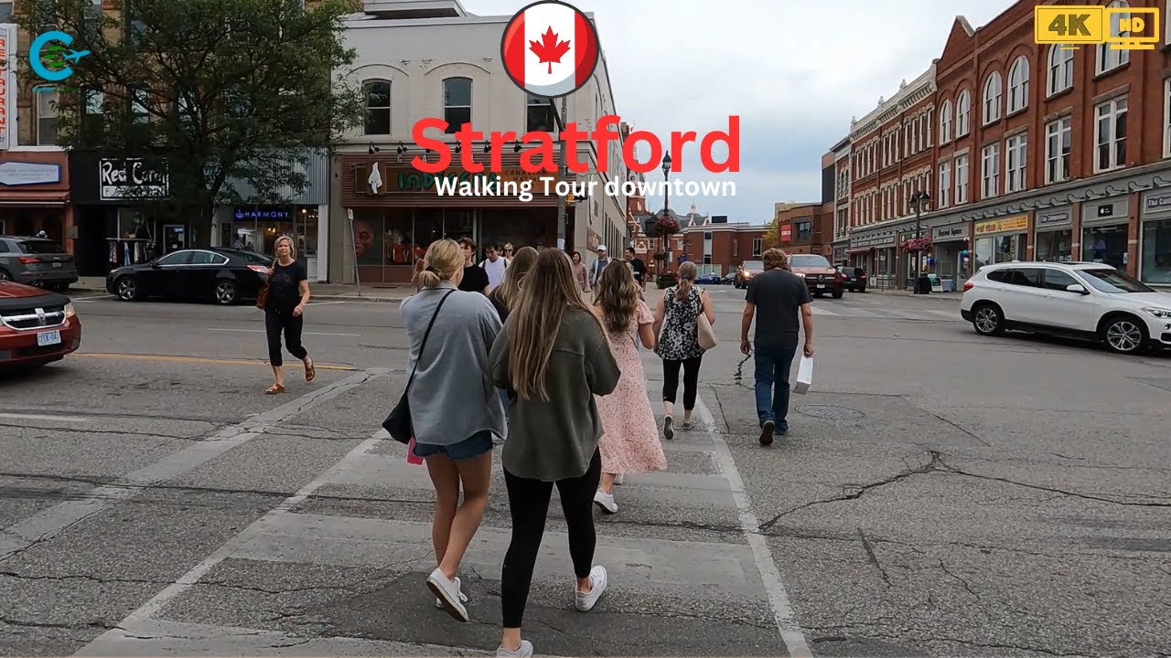 Walking Tour Stratford, Ontario. Canada || Virtual Tour Stratford, Ontario