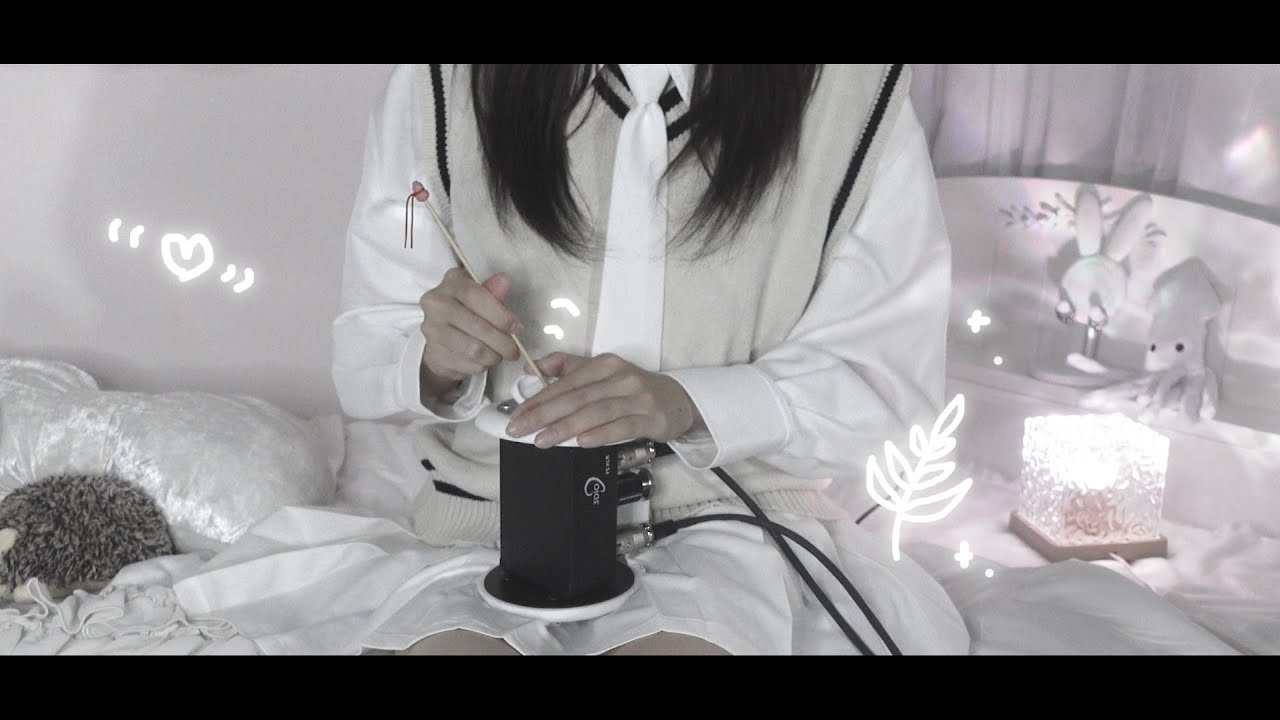 [ASMR/АСМР] 7 видов бережной чистки ушей на коленях, по одному уху за раз😴*♡ no talking