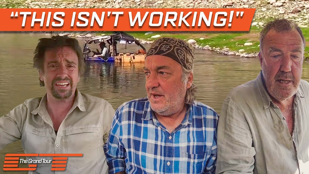 Clarkson and May Jump in Freezing River to Save John The Kit Car | The Grand Tour
