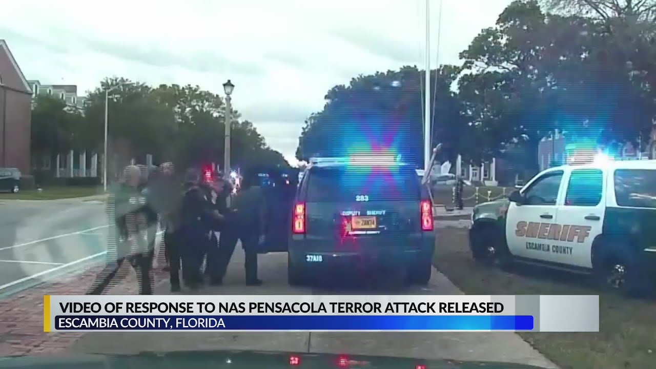 Dramatic, newly released video shows 2019 terror attack at NAS Pensacola