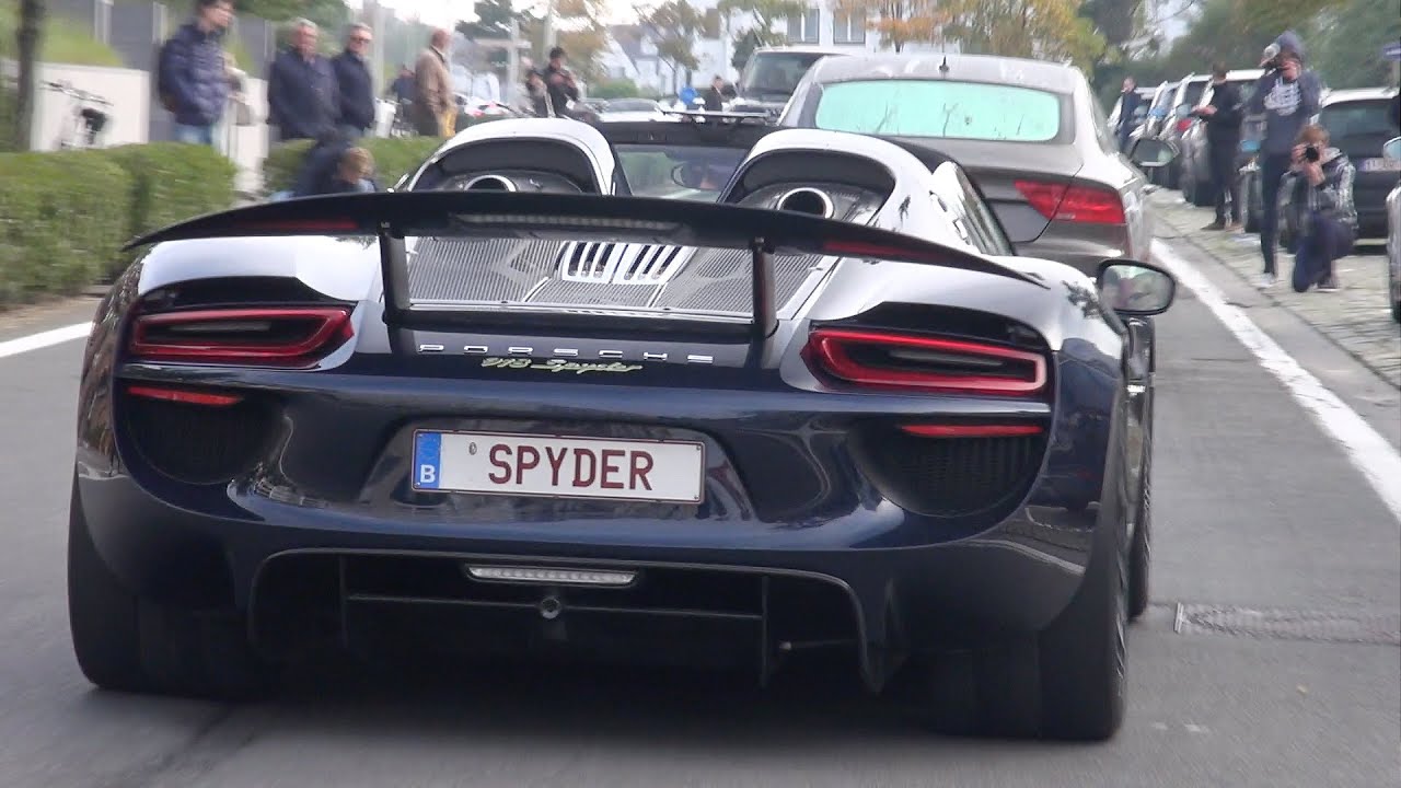 140+ Supercars Accelerating: 918 Spyder / 488 GTB / 570S / Aventador