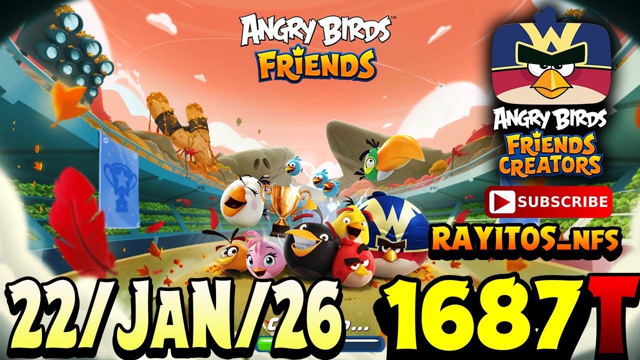 Angry Birds Friends All Levels Tournament 1687 Highscore POWER-UP walkthrough