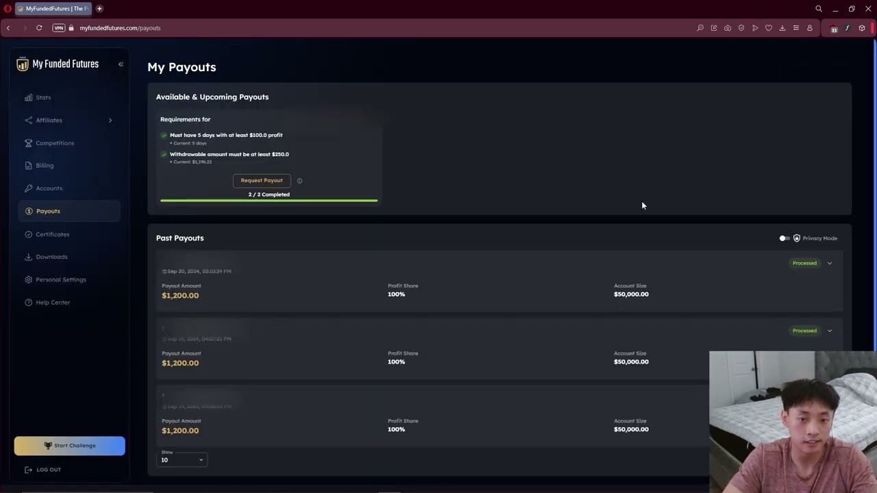 My Funded Futures PAYOUT in 1 second??? 