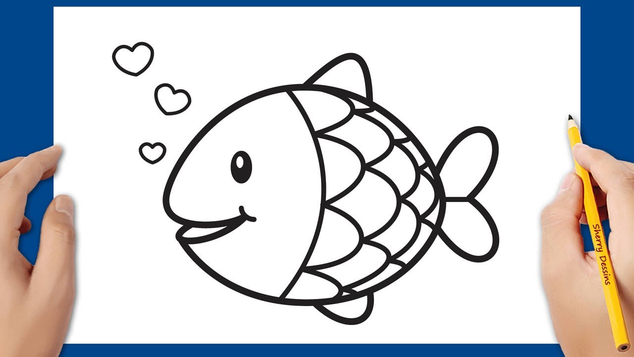 Comment dessiner un poisson mignon facile