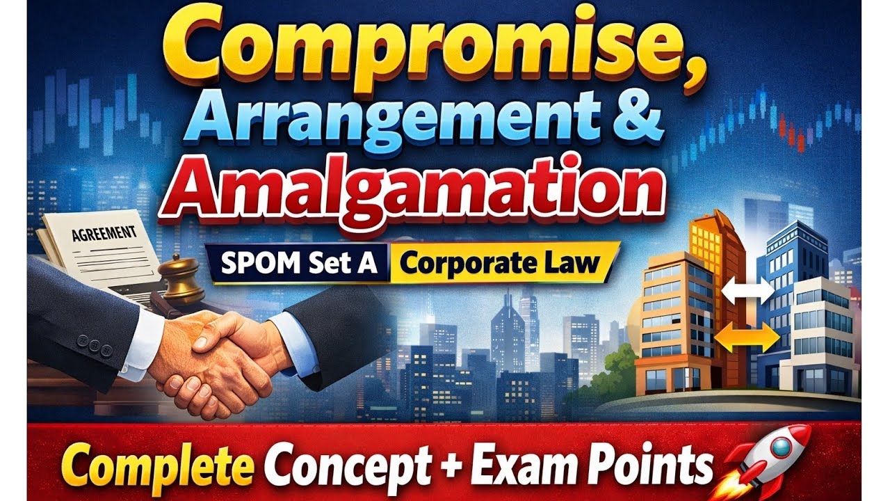 Compromise, Arrangement & Amalgamation | SPOM Set A Corporate Law |Complete Concept + Exam Points 🚀 