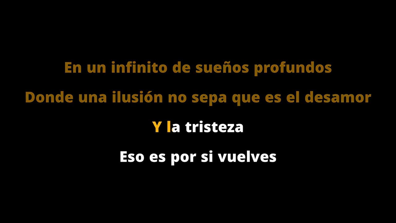 Por Si Vuelves Karaoke track