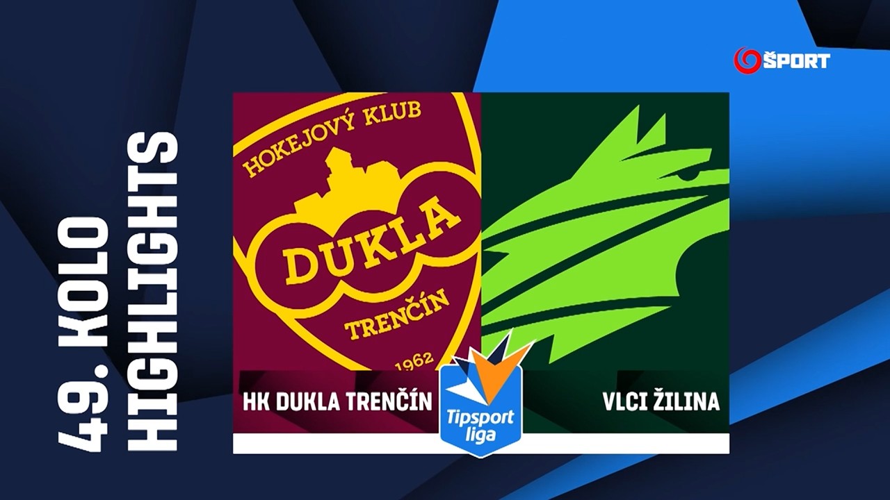 49. kolo: Dukla Trenčín - Vlci Žilina 1:5 (0:2, 0:1, 1:2)