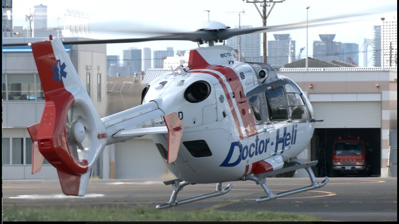 【ヘリコプター】 ヘリコプター１１機の離着陸・東京ヘリポート 251017 2   4K