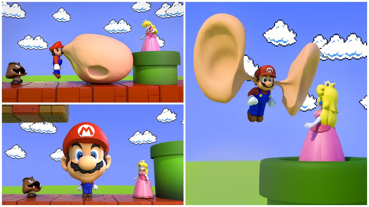Mario eats a weird Mushroom! Super Mario Bloopers - Compilation😆