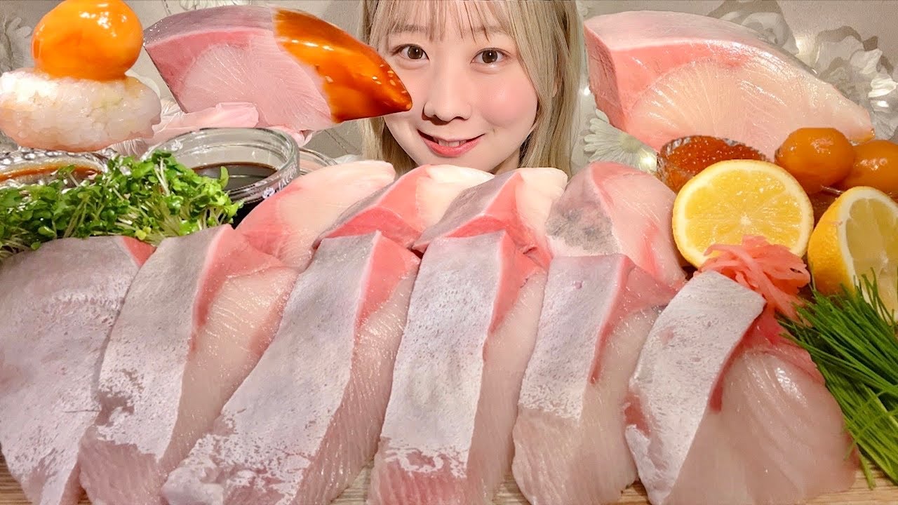 ASMR Сашими из хамадзи 【русские субтитры】【Mukbang/ Eating Sounds】