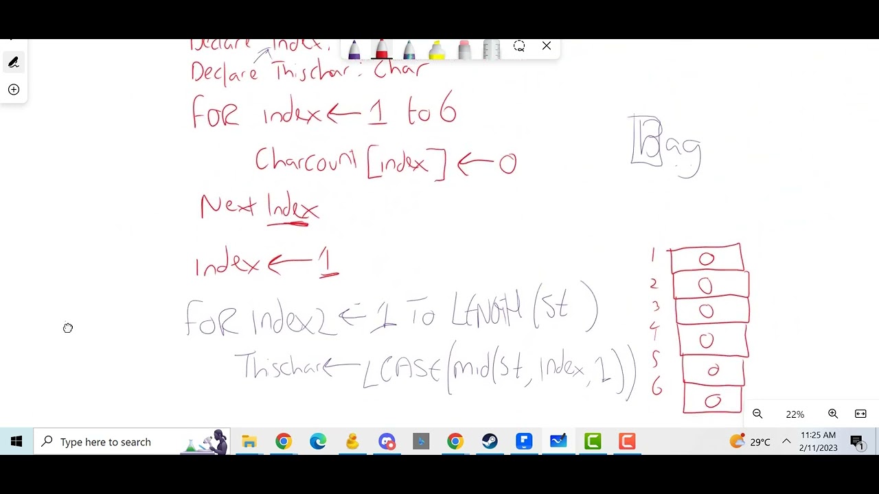 9618 AS CIE Pseudocode Procedure Question