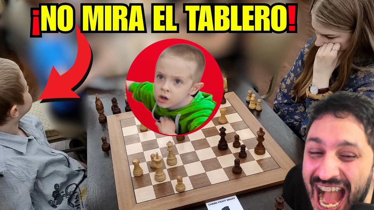 ¡EL NIÑO VIRAL QUE NO MIRA EL TABLERO PARA JUGAR AL AJEDREZ!