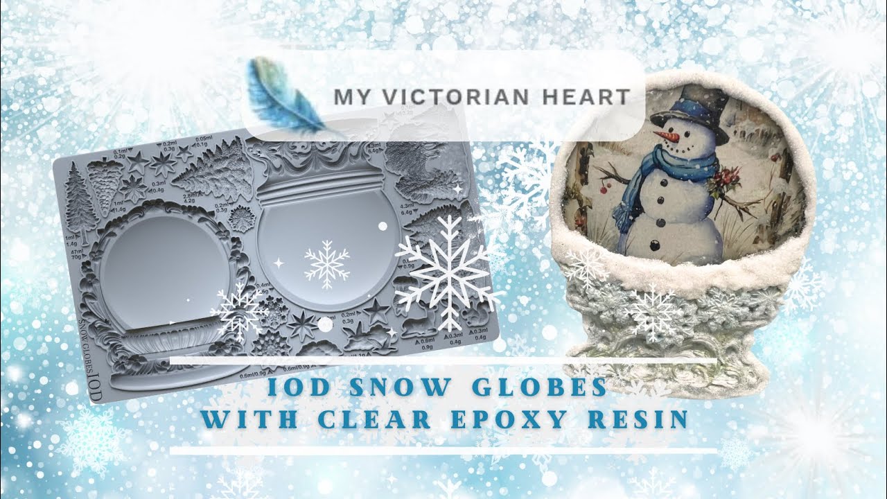 Create a Snowman Snow Globe Ornament with IOD Snow Globes Mould Cast in Clear Resin 