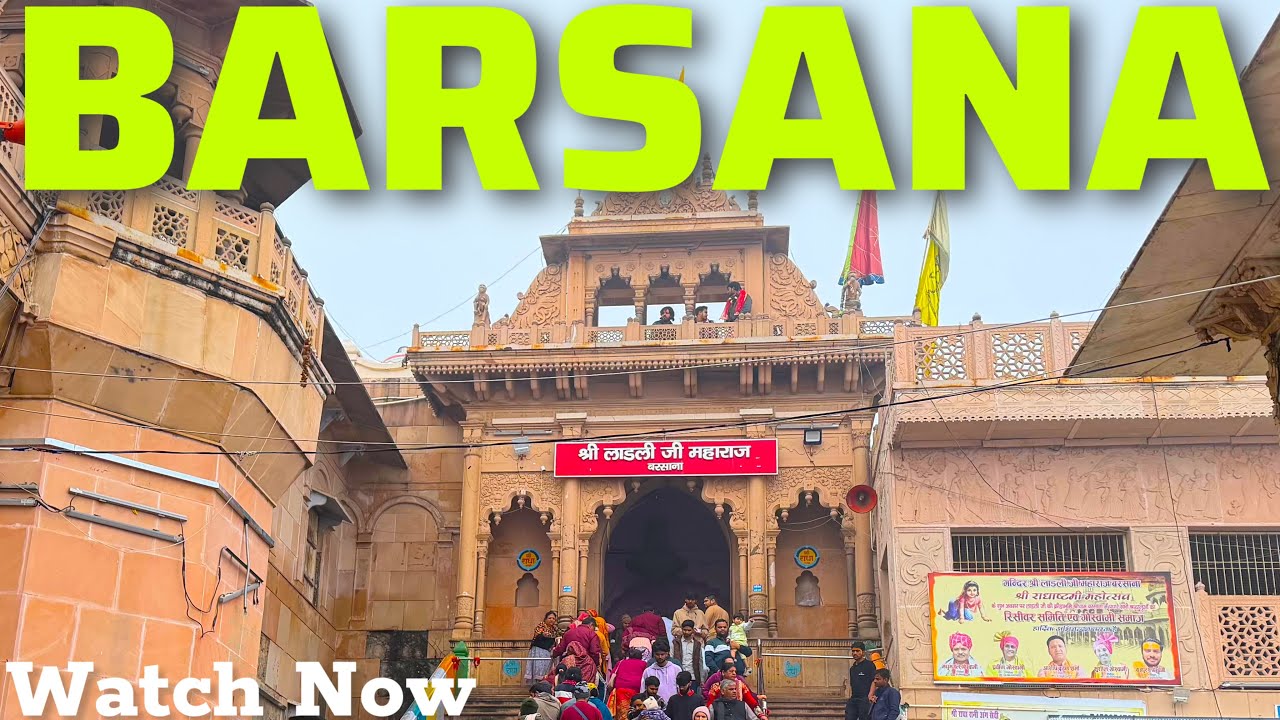 Radhe Radhe! Barsana Road Trip 🏍️ | Radha Rani Ke Sakshat Darshan 🙏 Full Road View & Village Life 🌾✨