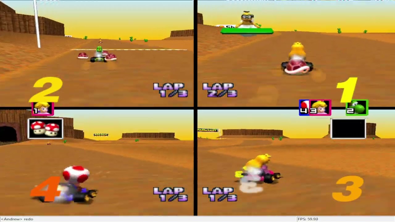 Mario kart 64 - 4VS VA - Match 67