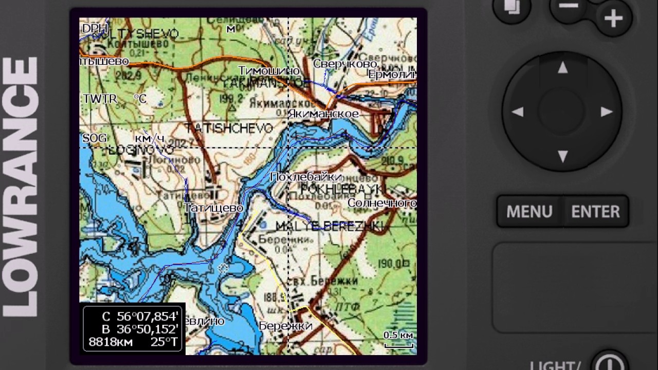 Карта глубин Истринского водохранилища SonarHD для Lowrance