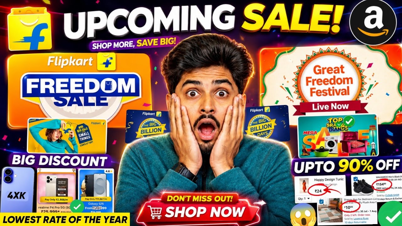 Upcoming Sale Flipkart And Amazon 2026 | Flipkart Next Sale Flipkart And Amazon This Year 2026 