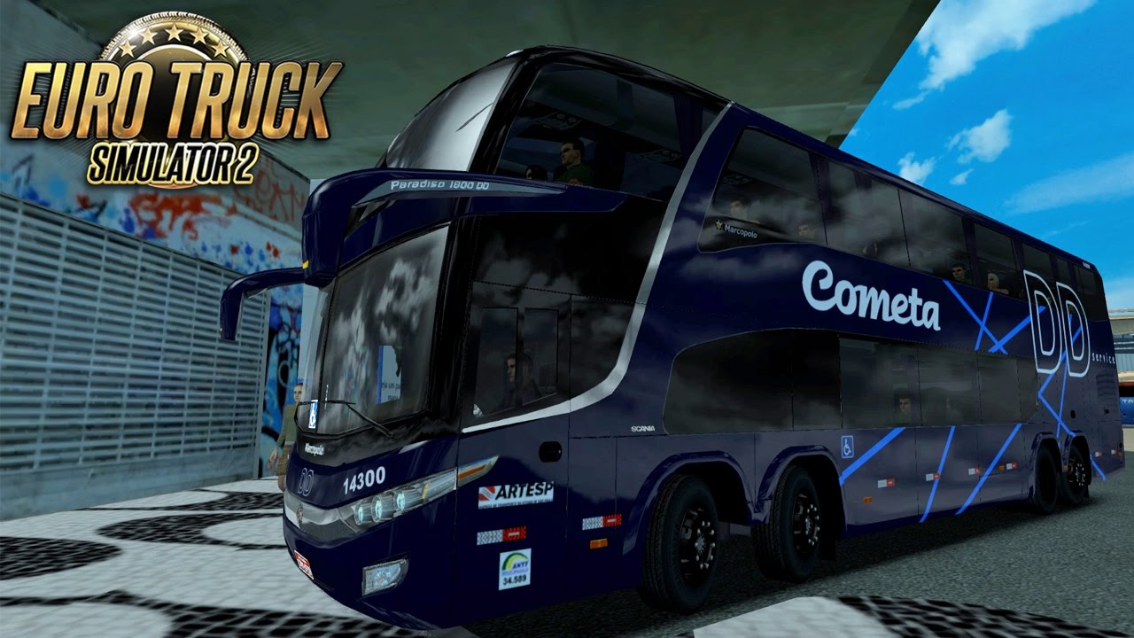 Euro Truck Simulator 2 Mod Bus | Cometa - Curitiba/Rio de janeiro - 1080p60fps