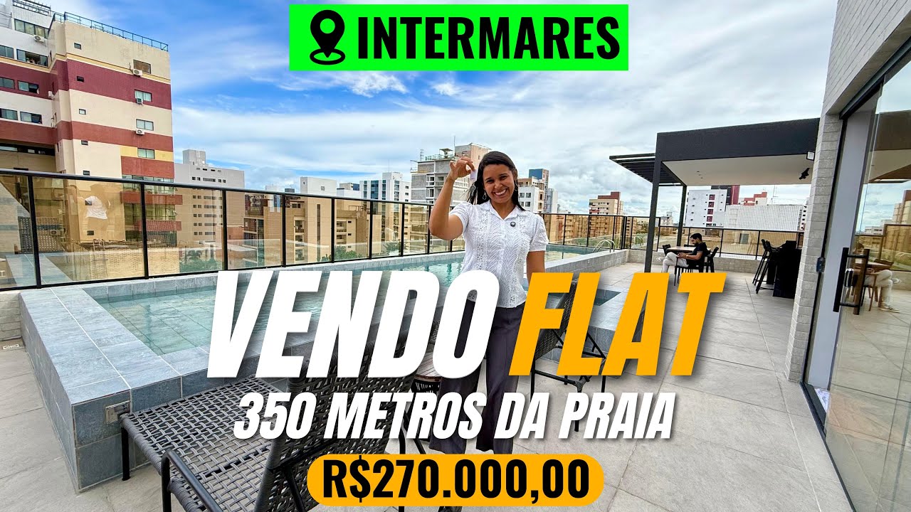 Vendo Flat no bairro Intermares em Cabedelo-PB, apenas 350 metros da praia de Intermares, apto novo.