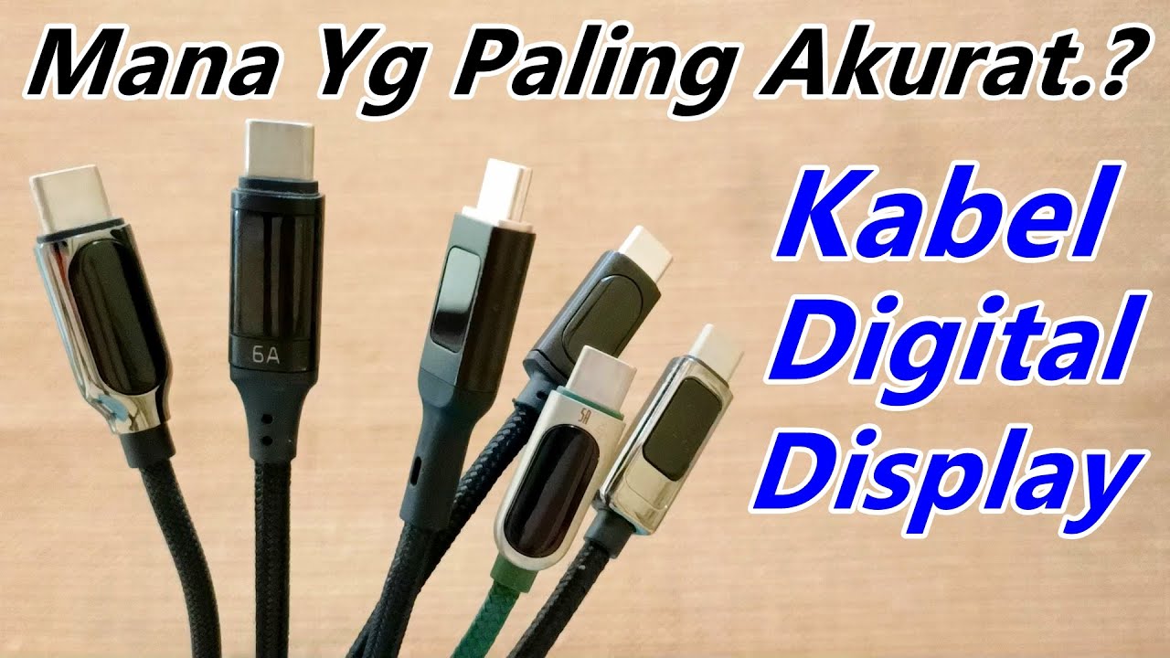 Test Akurasi 6 Kabel PD USB Type C Digital Display | Mana Yang Paling Akurat Watt Meternya.? |