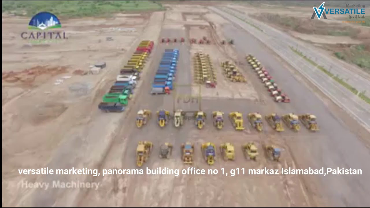 heavy equipment, development progress in capital smart city Islamabad.
