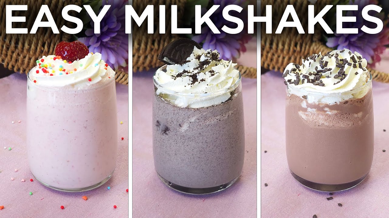 3 EASY Milkshake Recipes!