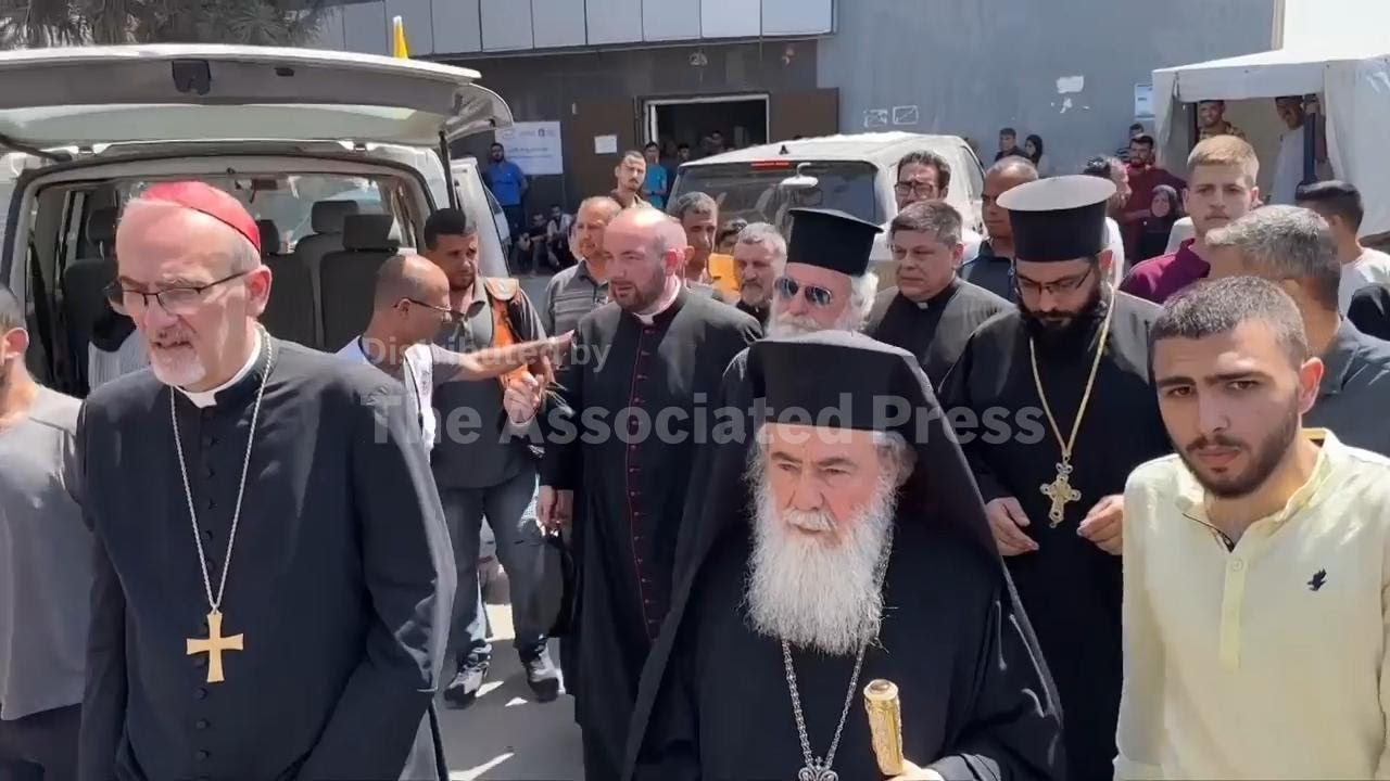 Jerusalem's church leaders visit wounded in Gaza City following Israeli strike on Catholic church