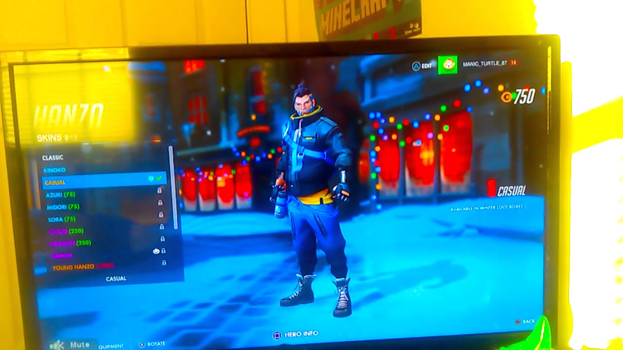 Overwatch. Hanzo epic winter skin.
