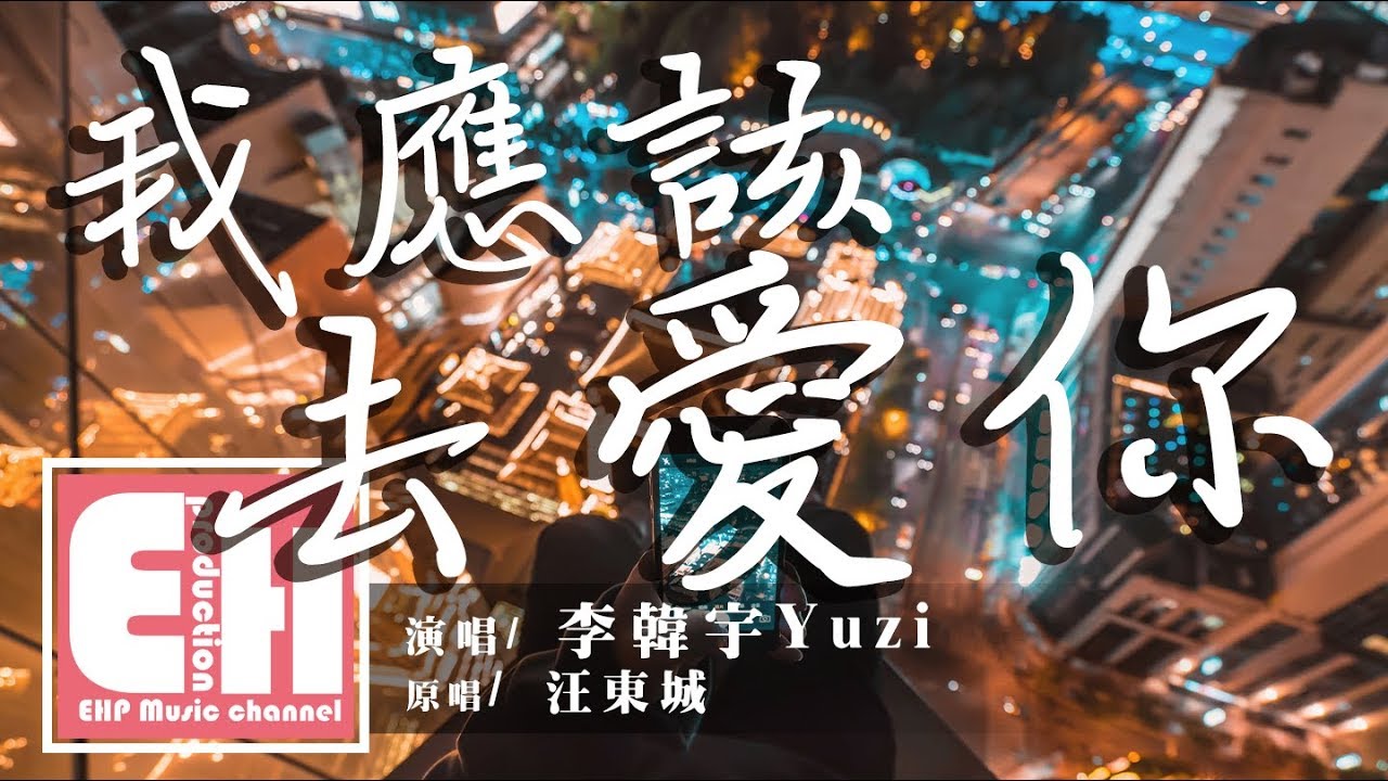 李韓宇Yuzi - 我應該去愛你（原唱：汪東城）『全世界還有誰，比我們還絕配。』【動態歌詞Lyrics】