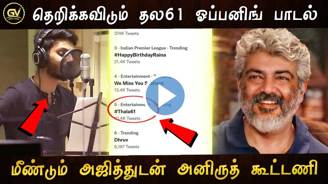 தெறிக்க விடும் தல61 ஓப்பனிங் பாடல்  - Thala 61 Mass Ajith Intro Song Update &ndash; Aniruth - H Vinoth