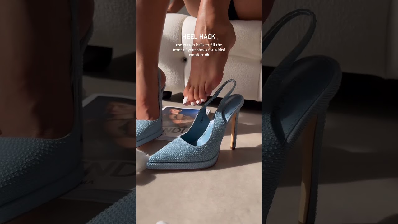 Heel Hack for comfort 🥰 #shorts #lifehacks #hack #heels #diy #pratik #tricks