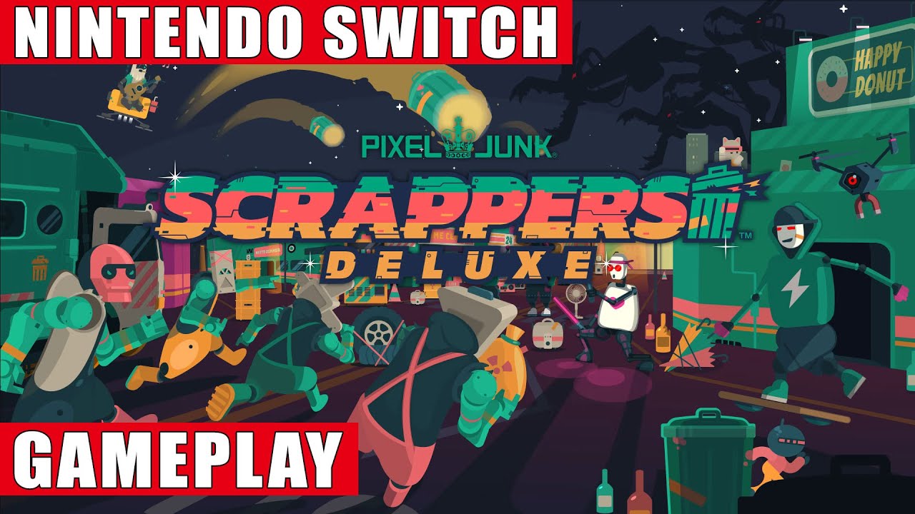 PixelJunk Scrappers Deluxe Nintendo Switch Gameplay