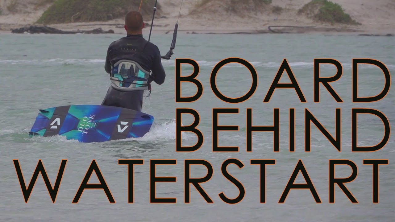 Board Behind Waterstart (twintip kitesurf)