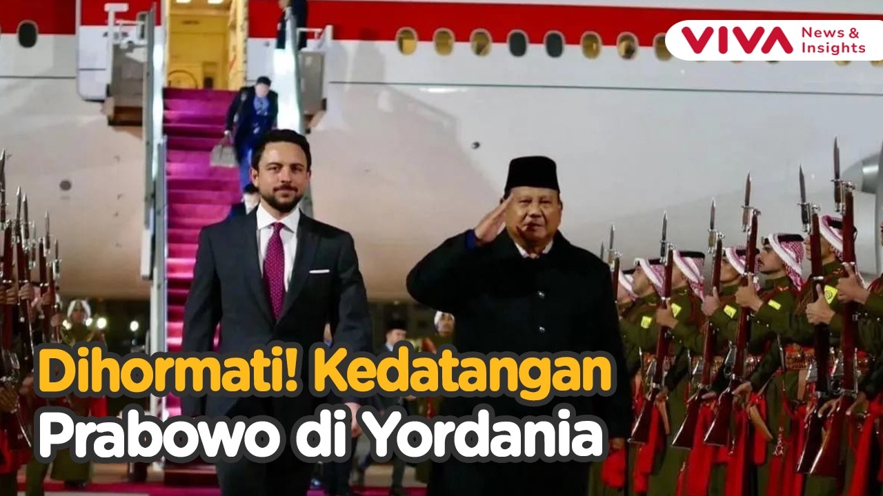 Prabowo Disambut dengan Penghormatan Tinggi Saat Tiba di Yordania