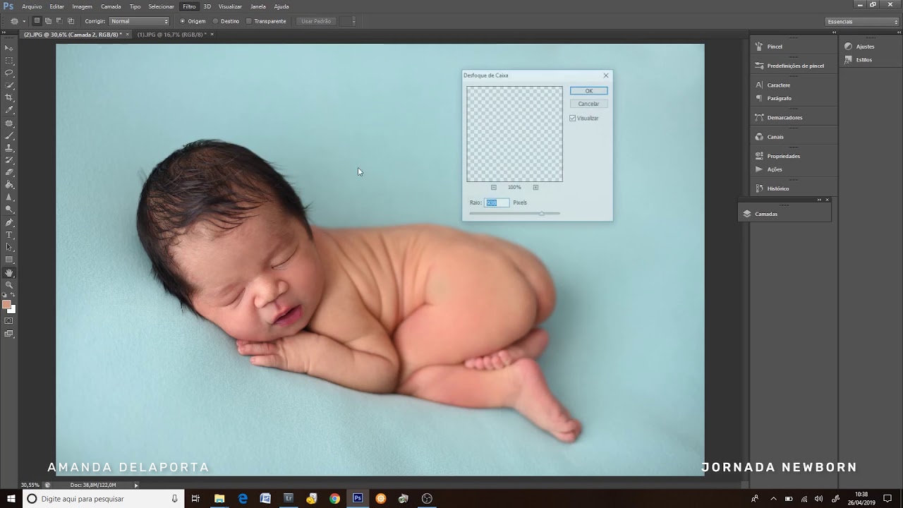 Aula 37 - Edição de Fotos na Fotografia Newborn - Fundo