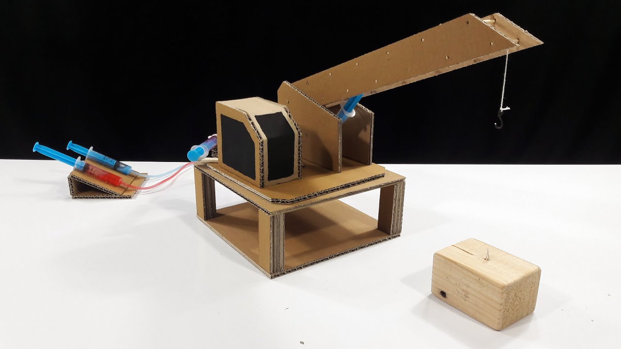 Crafting Amazing Hydraulic Crane From Cardboard