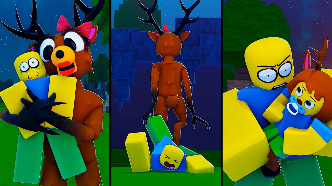 A pregnant deer in the forest for 99 nights - Roblox animation - Roblox Dead Rails