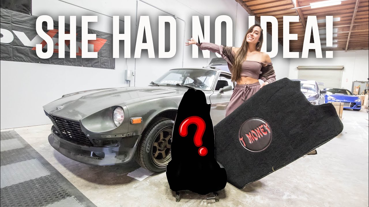 Surprising Fiance with NEW DATSUN 280Z INTERIOR!
