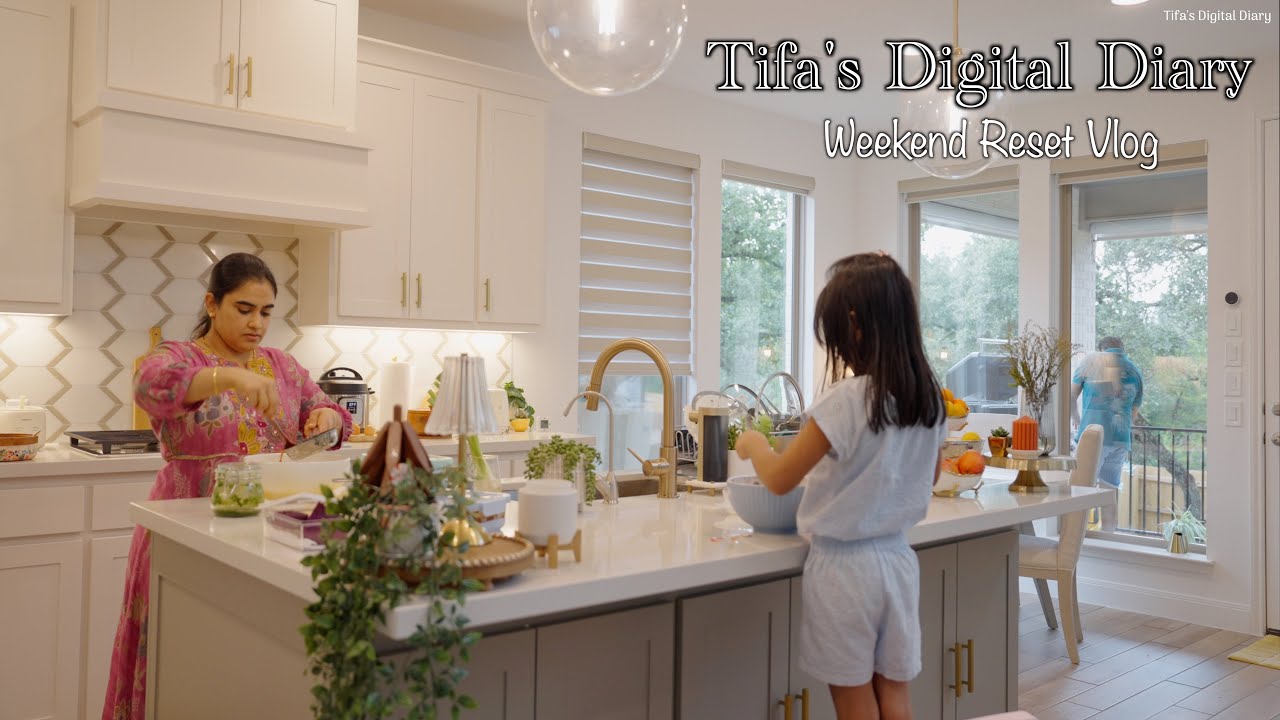 ✨Weekend Reset Routine ✨ | Cleaning, Restocking & Family BBQ Night 🍗🔥| silent homemaking vlog