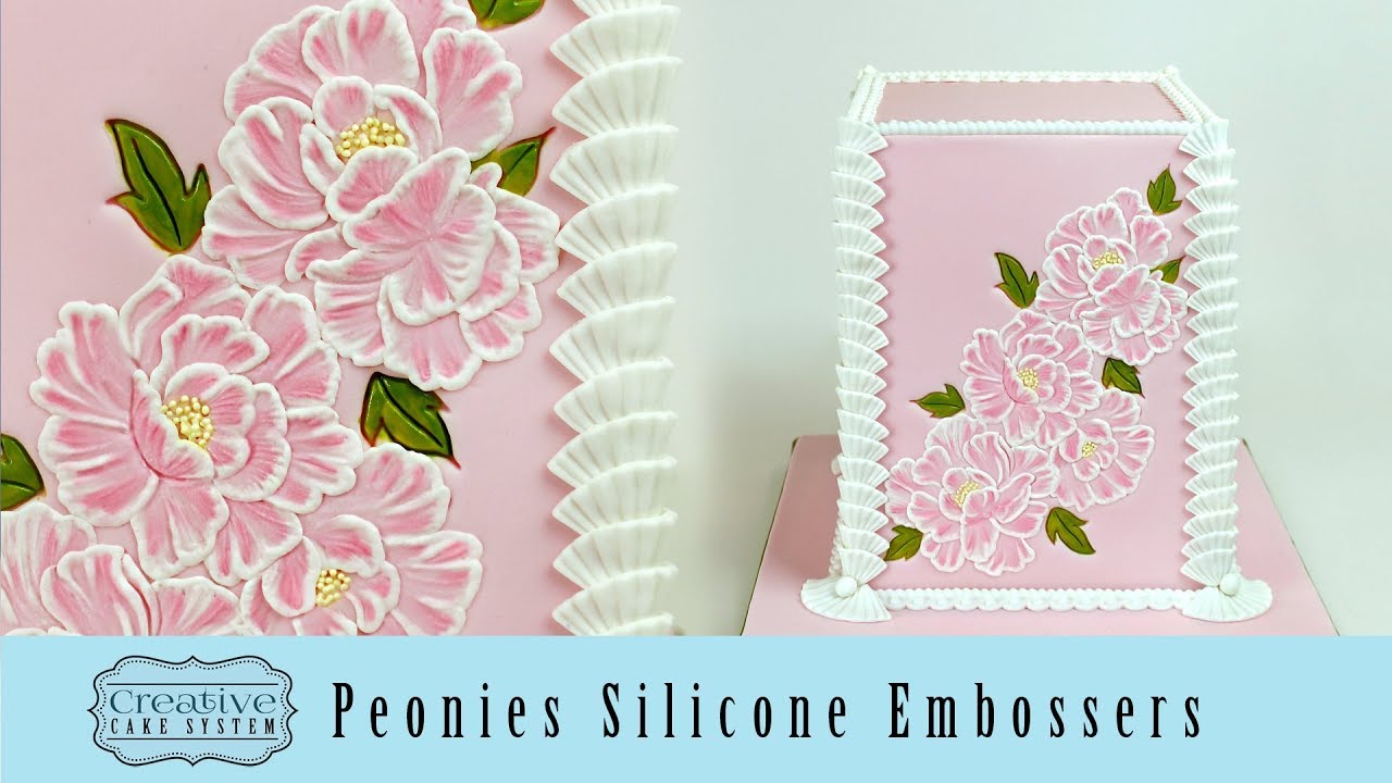 Peonies Silicone Embossers for Cake Decorating