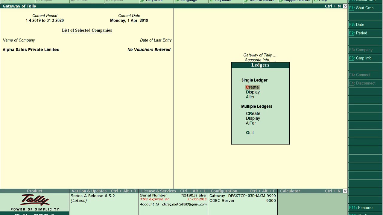 2.3 Creating Ledgers In Tally | Tally ERP 9 Full Tutorial in English | Tally Course