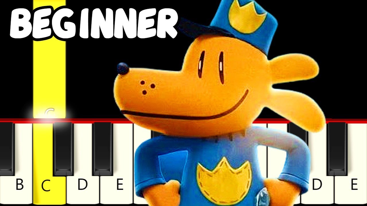 DOG MAN - Trailer Song - Fast and Slow Piano Tutorial - Beginner