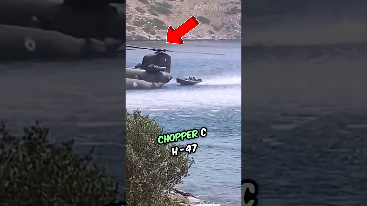 CH47 Chinook Picks Up a Boat Filled With Soldiers? #Shorts #airplane