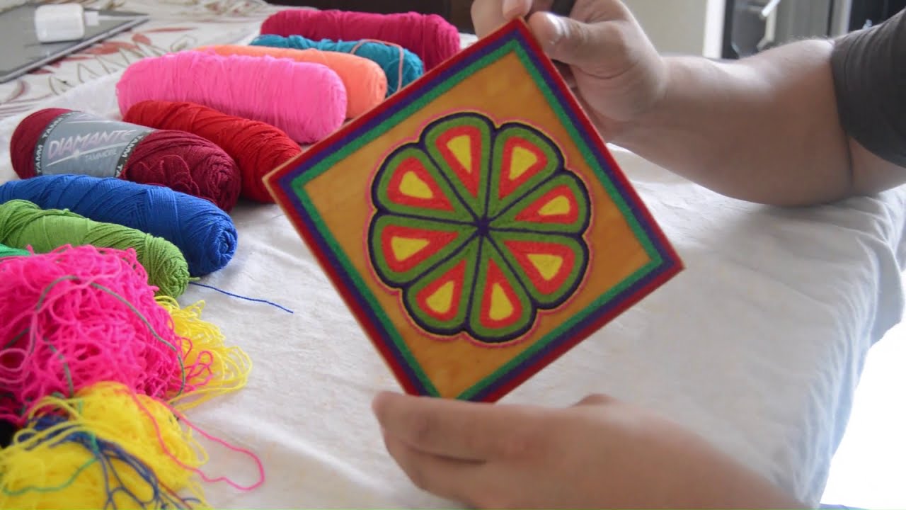 ¿CÓMO HACER UN CUADRO DE HILO HUICHOL? PARTE 2/ PINTURA WIXARIKA