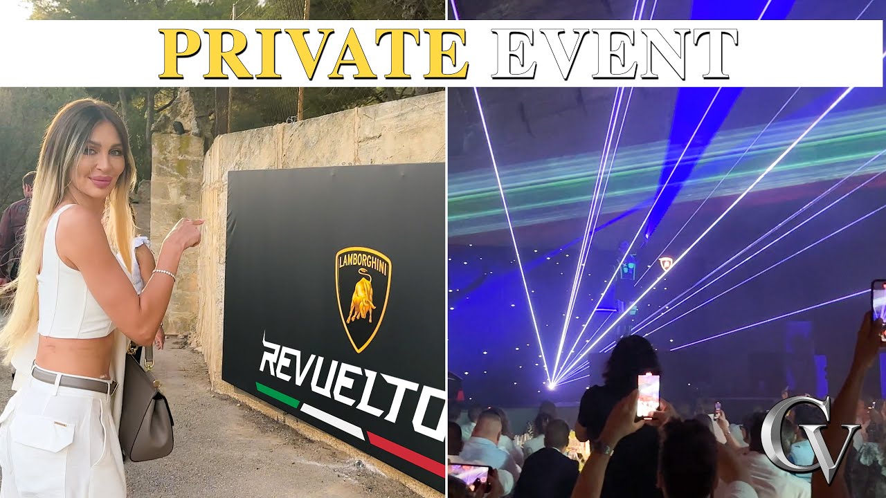 LAMBORGHINI REVUELTO PRIVATE EVENT in Secret location | Cvety Vassileva in Palma de Mallorca