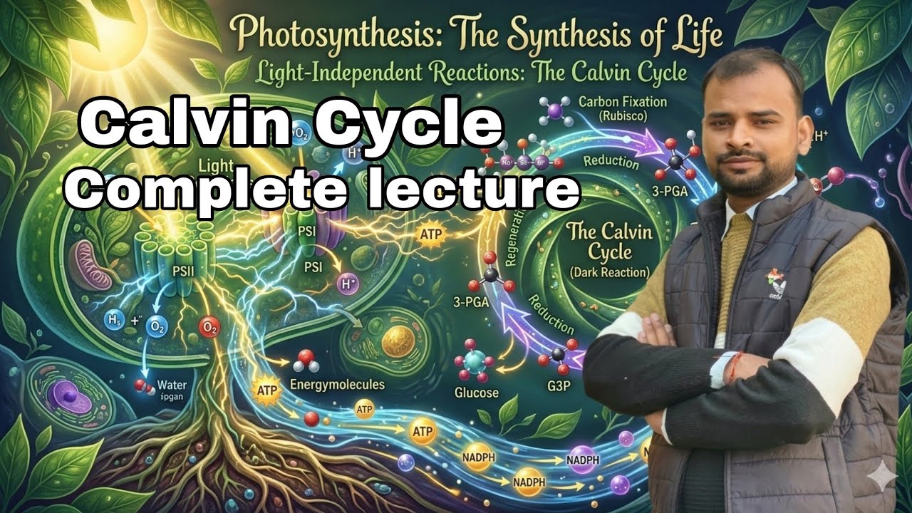 Dark Reaction or Biosynthetic Phase| C3 Cycle, Calvin Cycle| Class XI BIOLOGY Plant Physiology Video