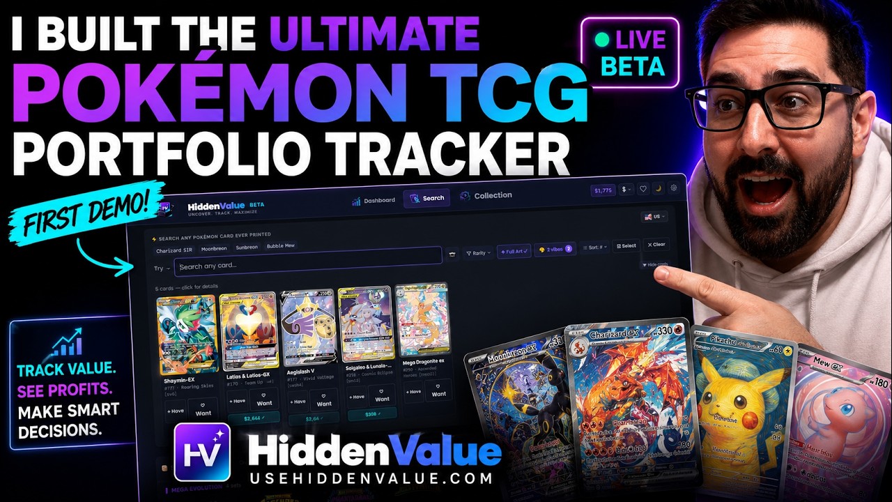 I Built an International Pok&eacute;mon TCG Portfolio Tracker | Search Cards by Vibe (Beta Demo)
